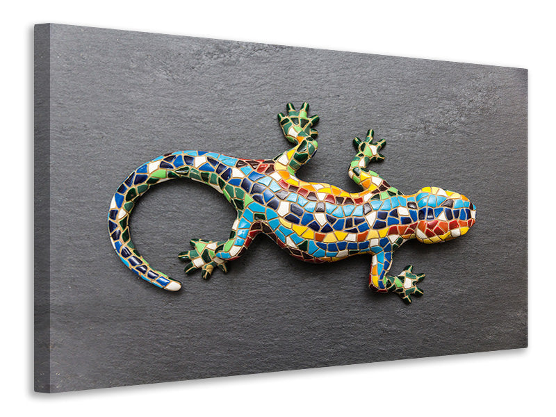 Canvas print Colorful gecko