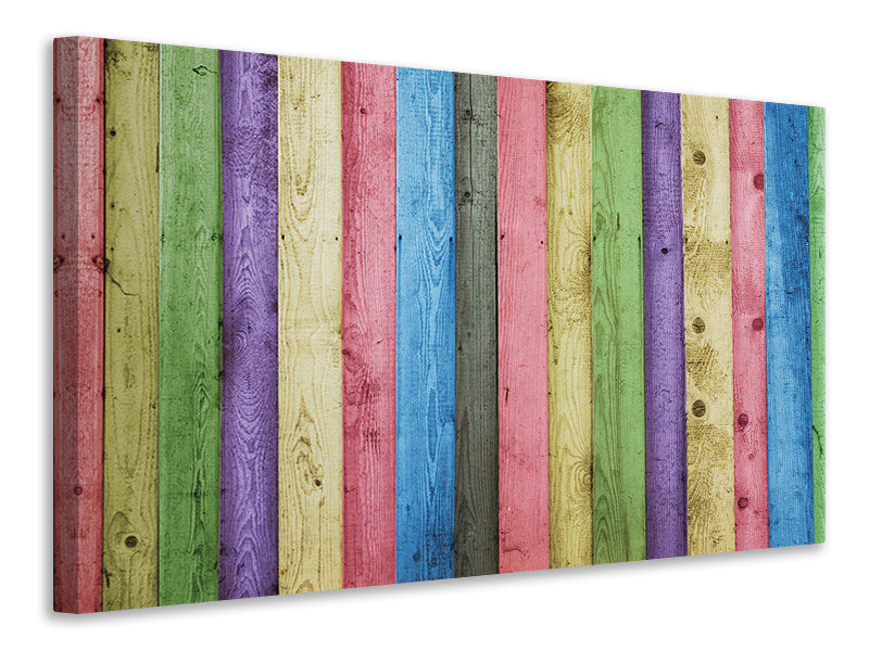 Canvas print Colorful wood