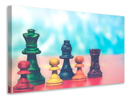 Canvas print Colorful chess