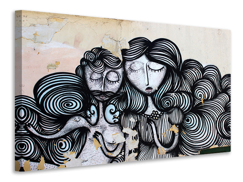 Canvas print The couple on the wall