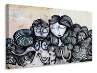 Canvas print The couple on the wall
