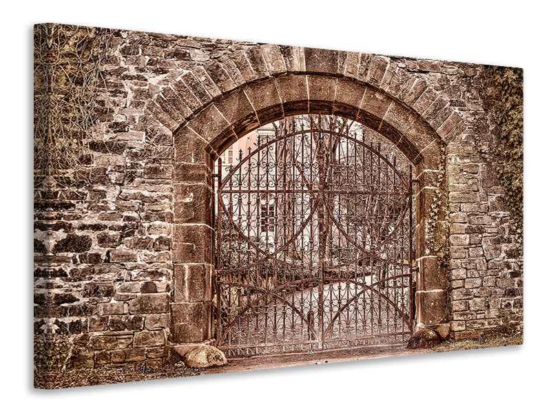 Canvas print The gate to the villa