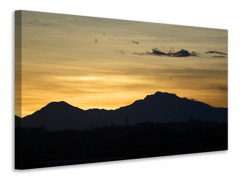 Canvas print The sunrise in the mountains