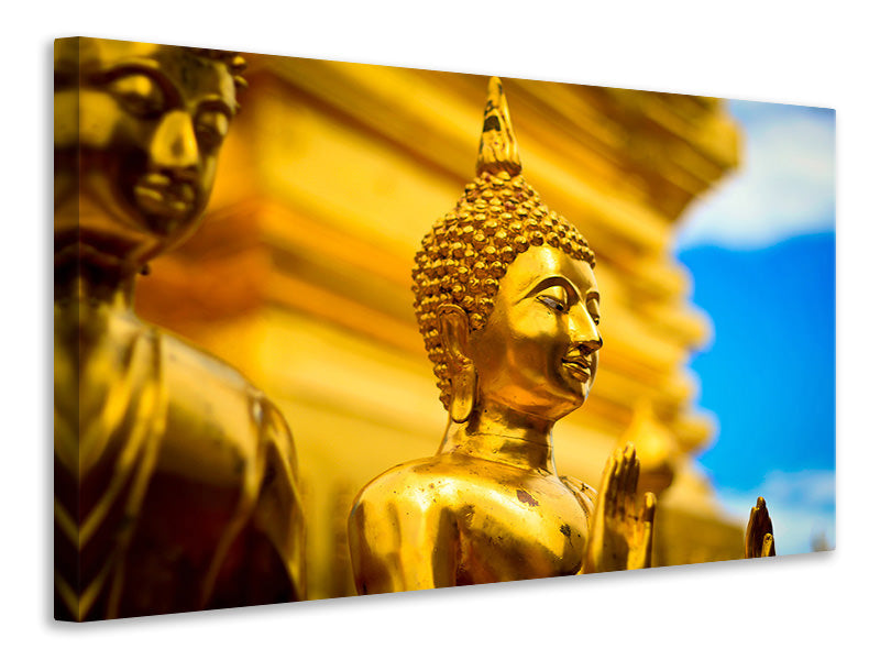 Canvas print The golden buddhas