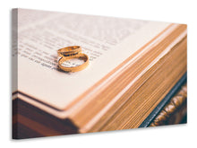 Load image into Gallery viewer, Canvas print The golden wedding rings
