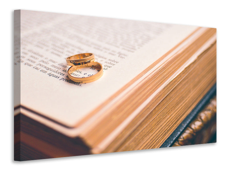 Canvas print The golden wedding rings