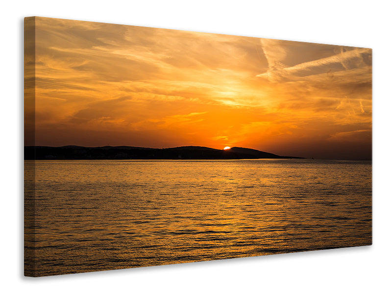 Canvas print The sun sets