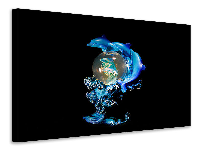 Canvas print The world of dolphins