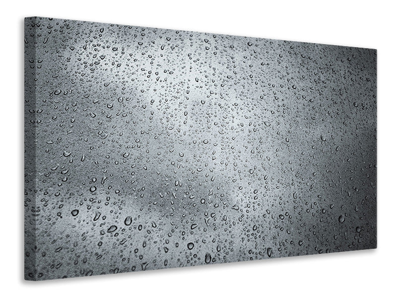 Canvas print Dark raindrops on the wall