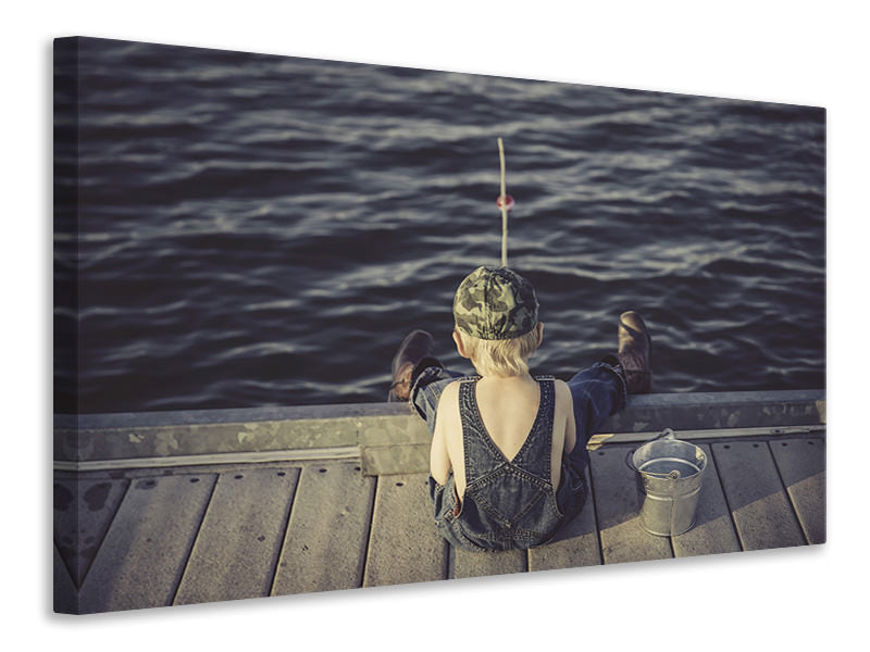 Canvas print A little fisherman
