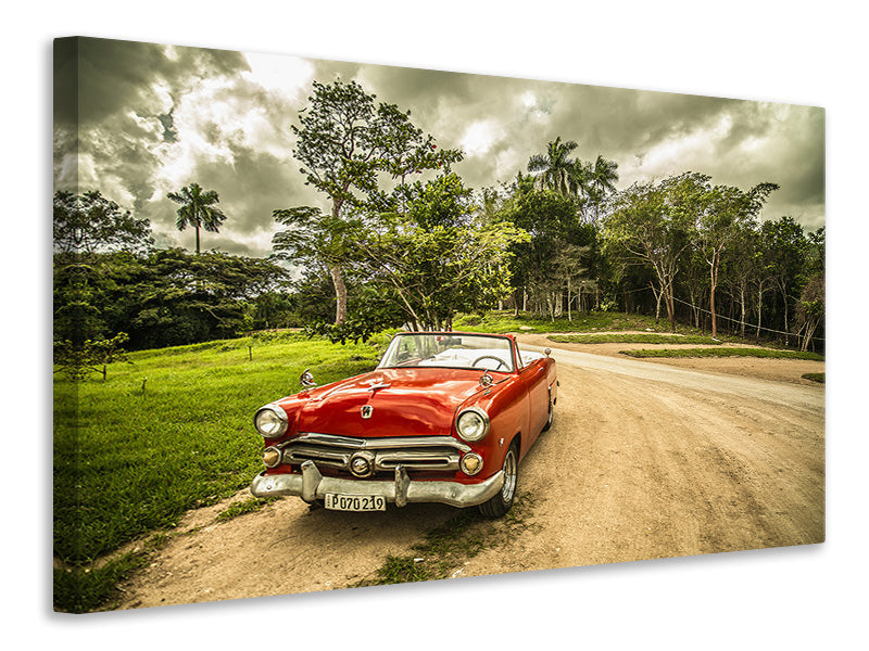 Canvas print A vintage car in Cuba