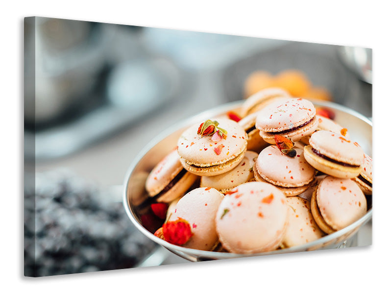 Canvas print A bowl of macarons