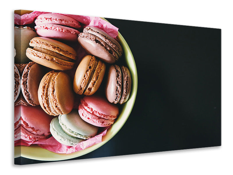 Canvas print A bowl of macaroons