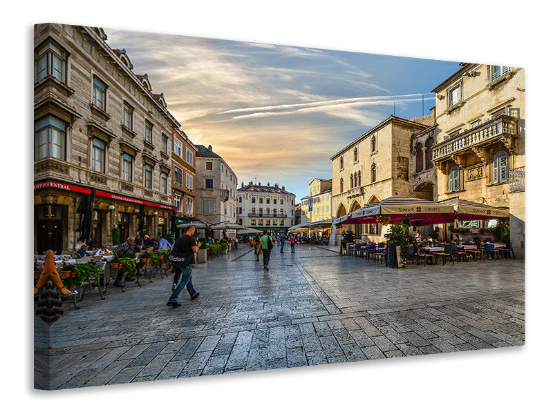 Canvas print Shopping street