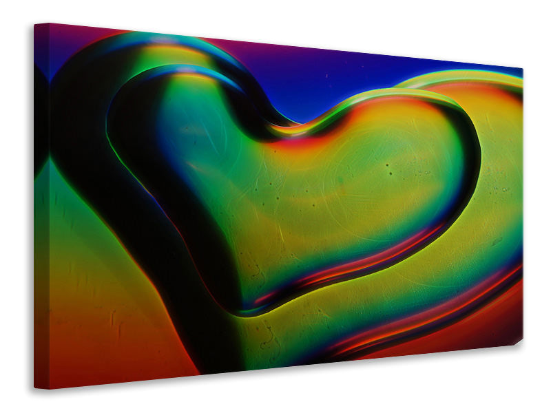 Canvas print Colored hearts