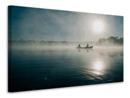 Canvas print Fisherman in the sunrise