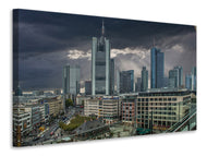 Canvas print Frankfurt in the evening dusk