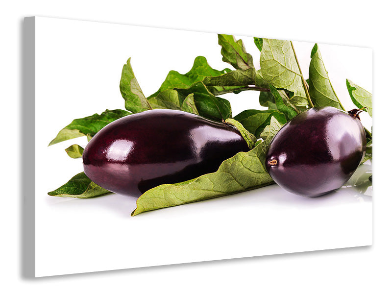 Canvas print Fresh eggplants