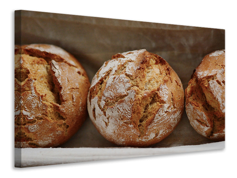 Canvas print Fresh rye bread rolls