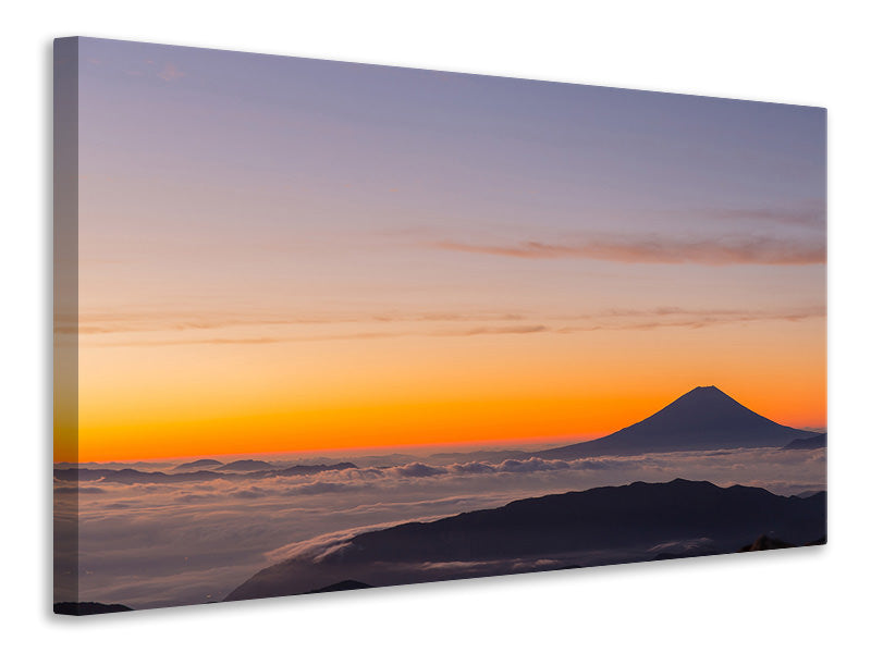 Canvas print Mount Fuji at sunset