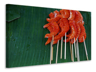 Canvas print Shrimp kebab