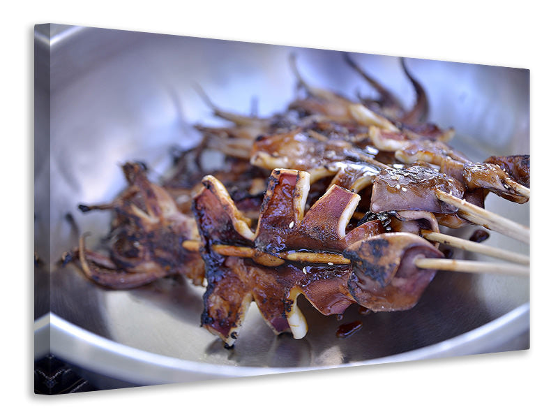 Canvas print Grilled octopus