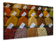 Canvas print Spices in the market