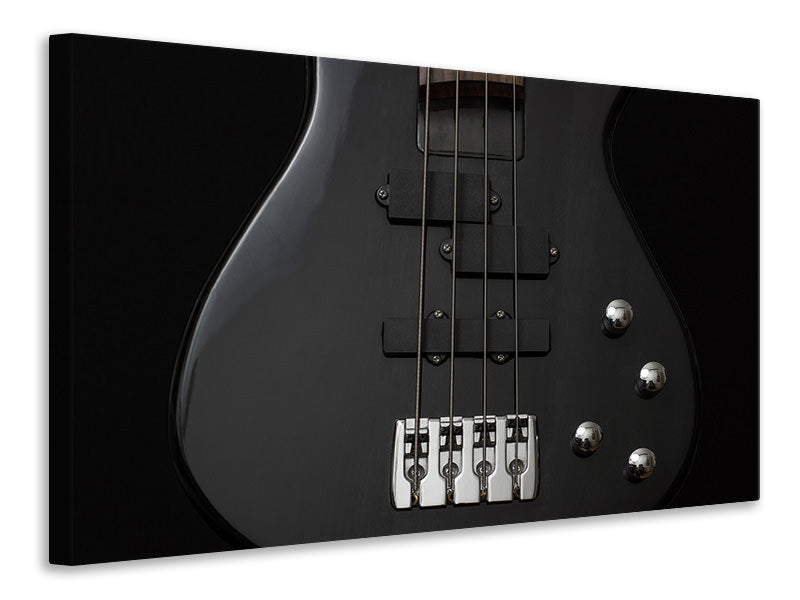Canvas print Guitar in black
