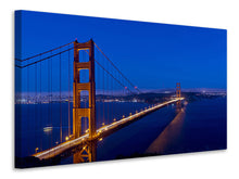 Load image into Gallery viewer, Canvas print Golden Gate at night
