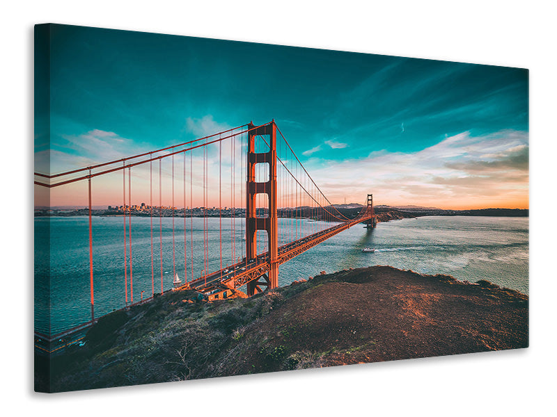 Canvas print Golden Gate in the light