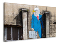 Canvas print Graffiti at a factory