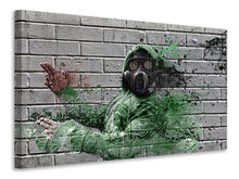 Load image into Gallery viewer, Canvas print Graffiti gas mask
