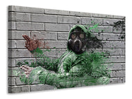 Canvas print Graffiti gas mask