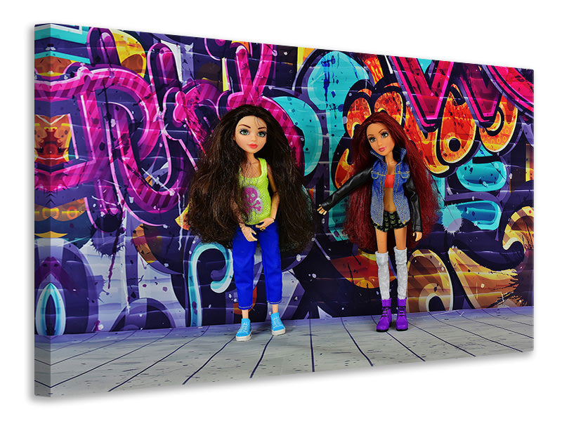Canvas print Graffiti dolls
