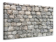Canvas print Gray stone wall