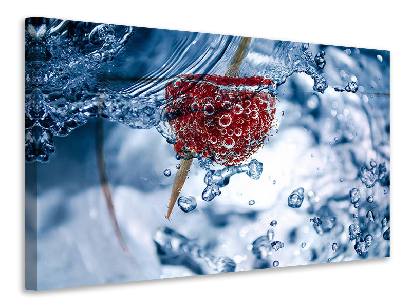 Canvas print Raspberry in the water