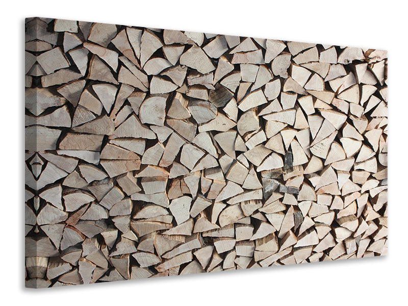 Canvas print woodpile