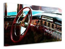 Load image into Gallery viewer, Canvas print Interior of a vintage car