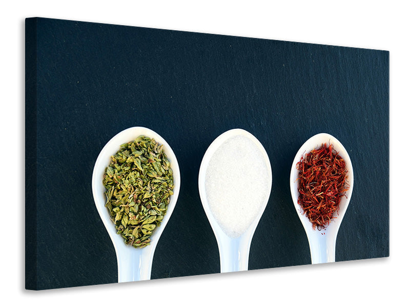 Canvas print Italian spices in the spoon