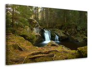 Canvas print Small waterfall in the forest