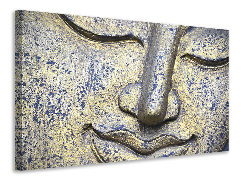 Canvas print Head of a Buddha in XXL
