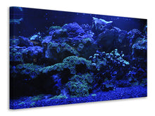 Load image into Gallery viewer, Canvas print Coral reef in blue
