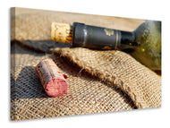 Canvas print Corks of red wine