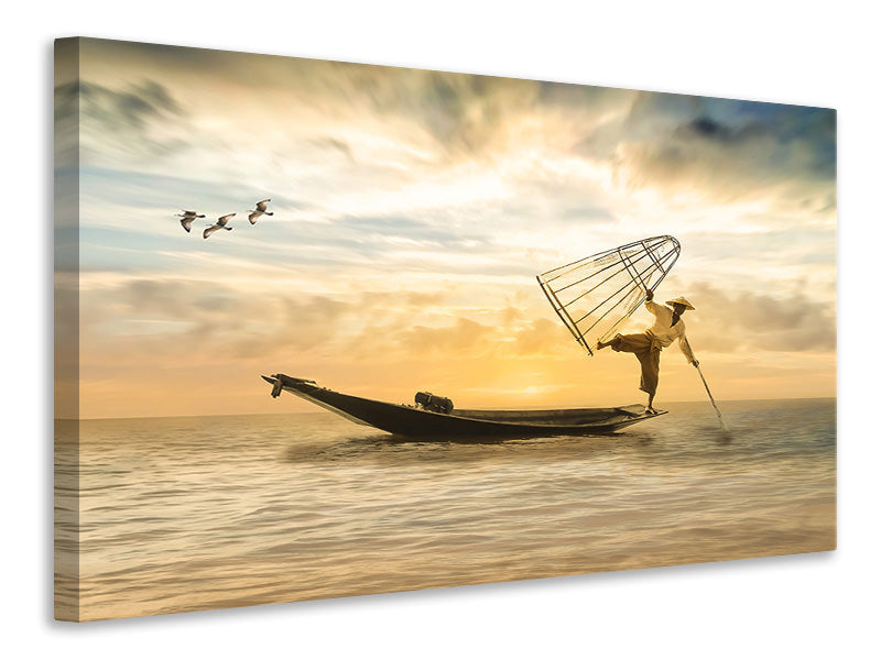Canvas print Artful fisherman
