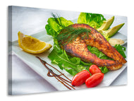 Canvas print Salmon plate