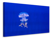 Load image into Gallery viewer, Canvas print Glowing jellyfish
