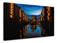 Canvas print Lights from Hamburg