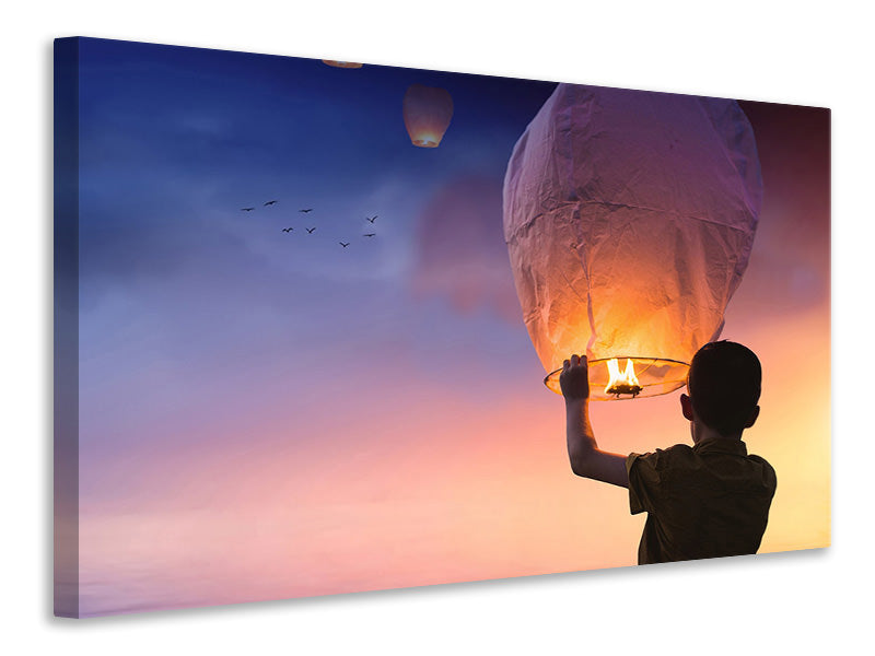 Canvas print light lanterns