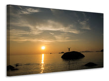 Load image into Gallery viewer, Canvas print Love the sunset by the sea
