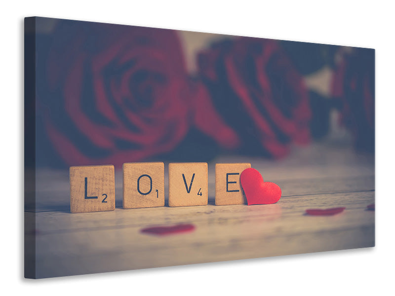 Canvas print Love in letters